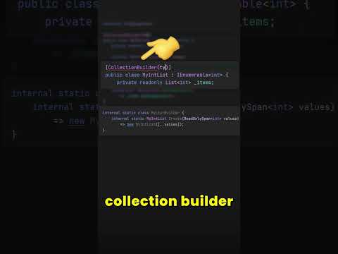 Collection Builders in C# are awesome