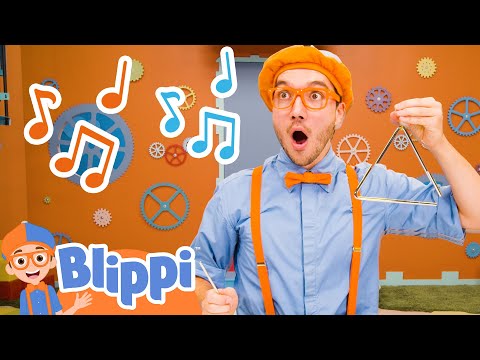 Blippi Learns to Play Music! Drums, Piano & More | Blippi - Educational Videos For Kids