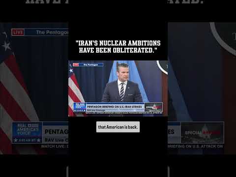 “IRAN’S NUCLEAR AMBITIONS HAVE BEEN OBLITERATED.” #shorts