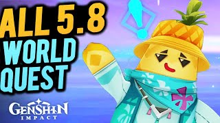 Easybreeze Holiday Resort ALL World Quest  (Natlan 5.8) | Genshin Impact 5.8