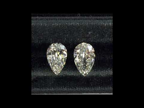 Pear Diamonds 2-2.2 carats, D-E Color, VS clarity