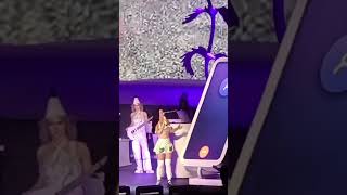 Katy Perry receiving a call from Daisy during her performance of “ALL THE LOVE”.