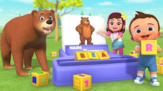 Learn Animal Names 🐻 with Alphabet Puzzle | Fun ABC Guessing Game for Kids