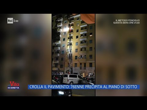 Crolla il pavimento: 76enne precipita al piano di sotto - La vita in diretta 04/12/2023