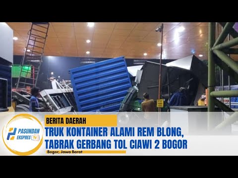 Truk kontainer alami rem blong, tabrak Gerbang Tol Ciawi 2 Bogor