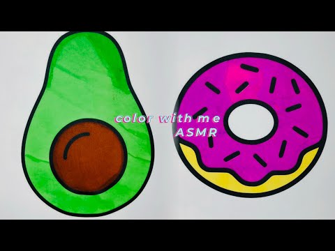 Relaxing marker sound asmr for sleeping | ASMR coloring #asmr 🍂