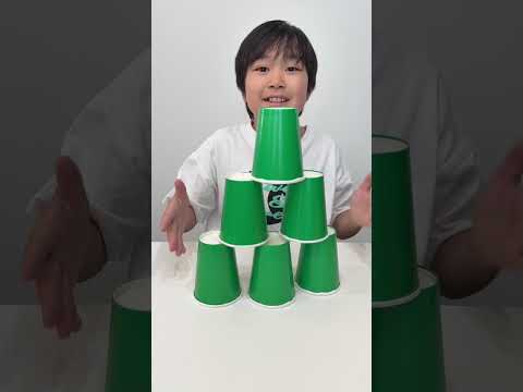 Paper Cup Tower!! Part38 #shorts #トイキッズ