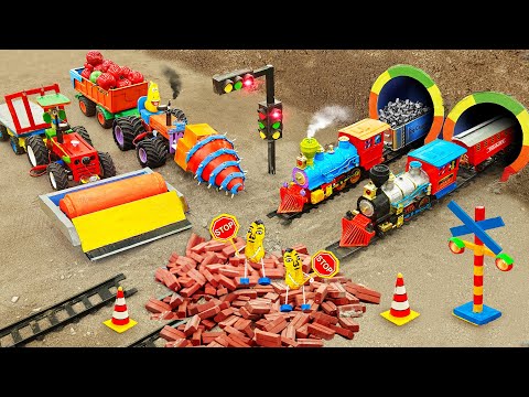 Diy tractor mini train track repair Bulldozer & Drilling | @haiphongminitractor4340 @sanocreator