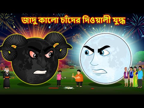 জাদু কালো চাঁদের দিওয়ালী যুদ্ধ - Moon battle | Bangla cartoon | Bengali moral Stories #banglagolpo