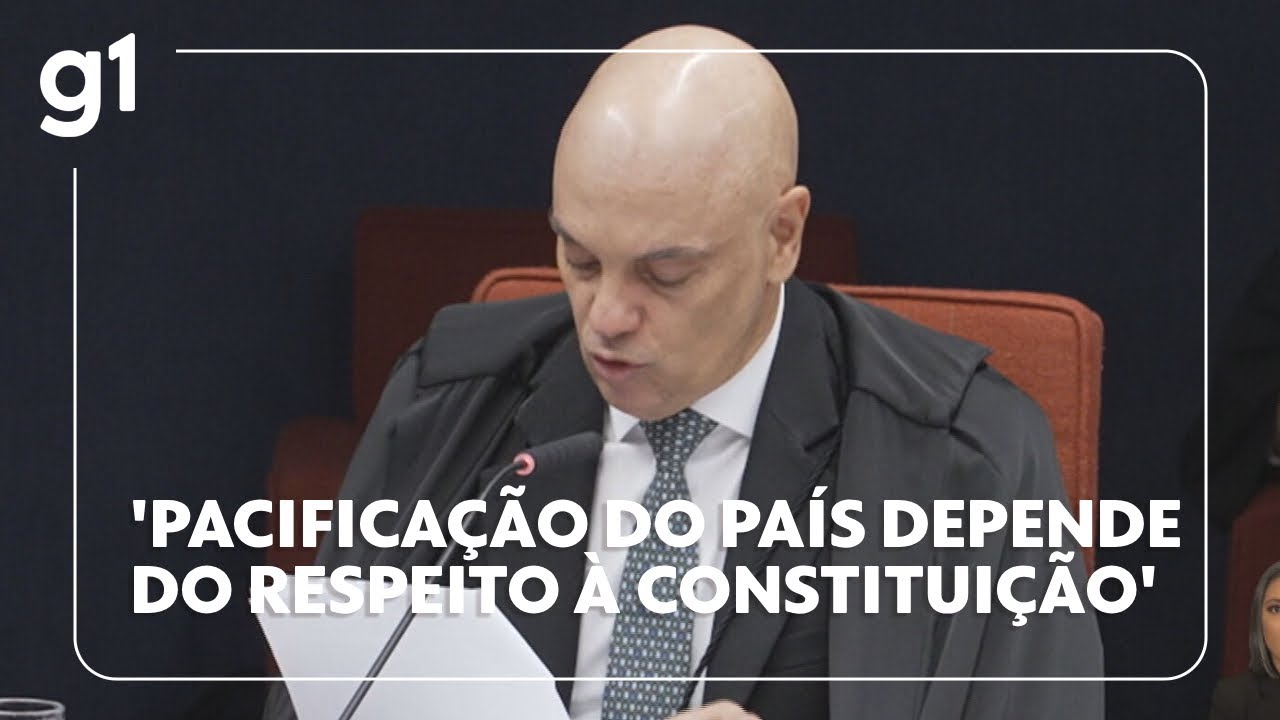 A pacificação do país depende do respeito à Constituição, diz Alexandre de Moraes
