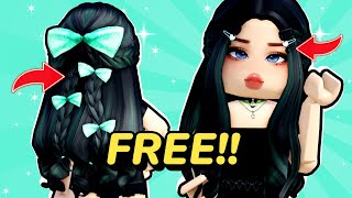 🎀FREE Black Hair with Green Bows in Roblox💚Hurry Before It’s GONE!⏳