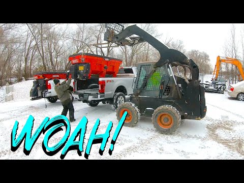 Battling a frozen Parking lot!