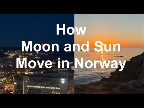 Midnight Sun and Moon’s Horizontal Path in Norway [Timelapse]