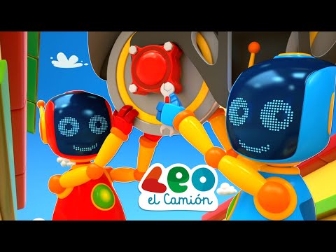 Leo el Camión - Trabajo en equipo con Leo y los robots - Carritos para niños