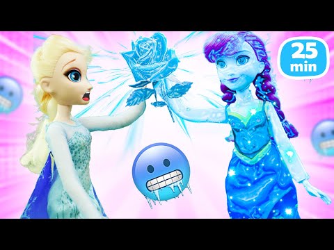 25 MIN avec Elsa, Anna et Olaf. Les aventures hivernales❄️Jeux avec les poupées pour filles