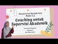 Supervisi Akademik dan Coaching