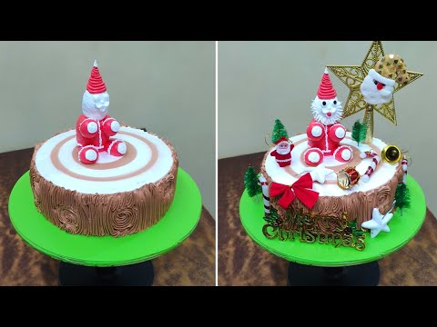 2024 Christmas Cake Design | Santa🎅 Teddy bears Cake | Christmas Cake Recipe | 2025 Christmas Cake