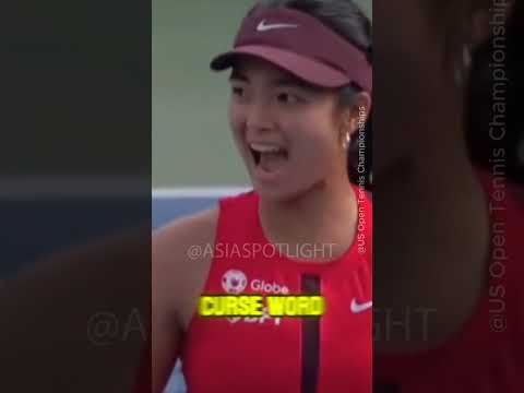 Alex Eala NAPAMURA dahil sa gigil! 😅 #trending #viral #shorts #alexeala #eala #usopen #tennis