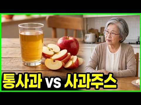 씹어 먹는 사과 vs 마시는 사과주스, 혈당과 건강에 미치는 놀라운 차이