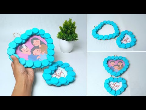 DIY Plastik Bottle Caps Craft Ideas | Ide Kreatif  Frame Potho dari tutup botol plastik bekas