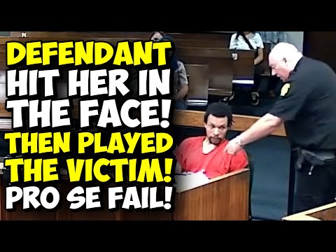 Defendant Has A Hitting Problem, The Judge Helps Him Out With That!!! Pro Se FAIL!!!