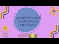 First Grade Spelling and Phonics