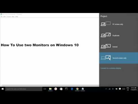 how to work with 2 monitors windows 10