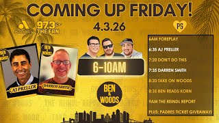 Ben & Woods LIVE: April 3rd, 2026 - AJ Preller Leads Off The Show As Padres Get Ready For Red Sox!