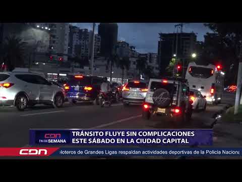 Tránsito fluye sin complicaciones este sábado en la ciudad capital