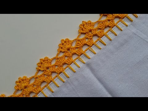 Como fazer bico de croche para pano de prato
