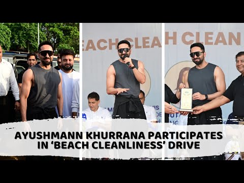 Ayushmann Khurrana joins cleanliness drive after Ganpati Visarjan | Video