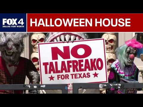 Viral Dallas house returns with political signs amid neighbor traffic concerns