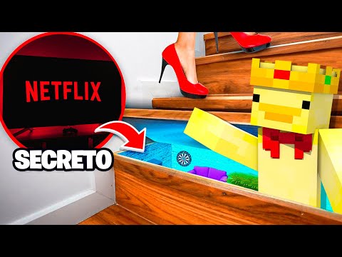 CONSTRUÍ UM QUARTO GAMER SECRETO NA CASA DO MEU AMIGO NO Minecraft