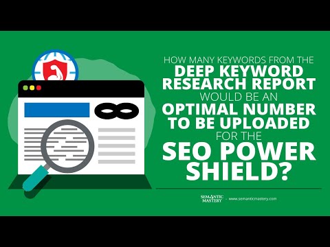 How Many Keywords From The Deep Keyword Research Report Would Be An Optimal Number To Be Uploaded Fo