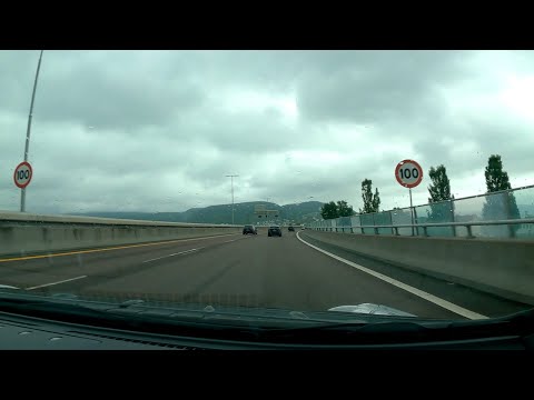 Norway Driving Tour - Drammen To Lier On The Highway In Light Rain