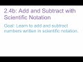 Adding and Subtracting Scientific Notation