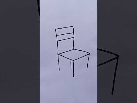 Chair 🪑 Drawing easy step by step for kids #chair #art #viralvideo #drawing #shorts #shortvideo