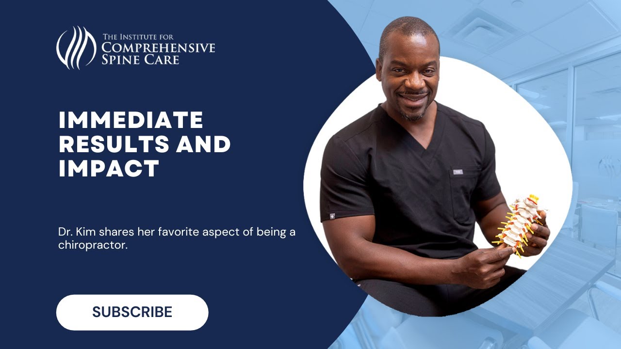 Chiropractor discussing patient impact and results.