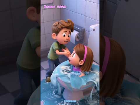 বোন টয়লেটে পড়ে গেল #shorts