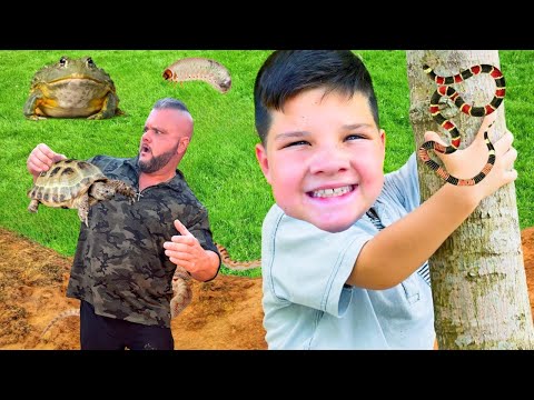 BUG HUNT in Our Neighborhood! 🐞 Caleb’s Adventure with Mom & Dad