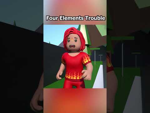 🔥💦🍃💨 Four Elements Trouble #roblox #shorts #funny