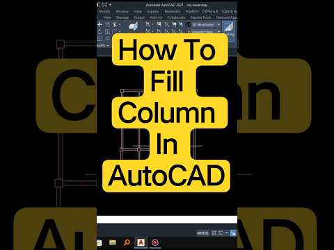How To Fill Column In AutoCAD #autocad #autocadplan #autocadtutorial #column #autocadforbeginners