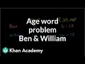 Age Relationships and Equations
