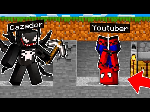 DESAFIO YOUTUBER vs CAZADOR CON HEROES en MINECRAFT 💥😱 MINECRAFT ALEATORIO