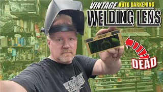 Vintage auto darkening welding lens Repaired