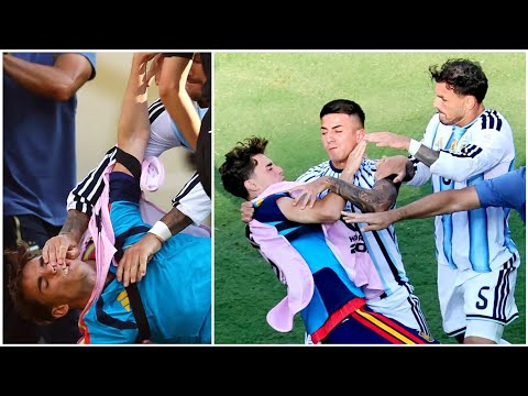 Leandro Paredes red card fights Garcia & Gavi world cup 2026 Spain vs Argentina