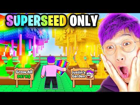 Starting Over With ONLY SUPER SEEDS In ROBLOX GROW A GARDEN!?