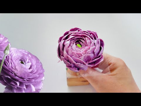 보라색 라넌큘러스 꽃파이핑 <strong>Purple</strong> Ranunculus flower piping