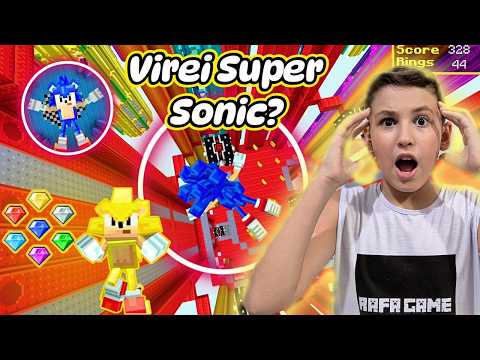 VIREI SUPER SONIC? Consegui as ESMERALDAS do CAOS no MINECRAFT !! #minecraft #viralvideo #sonic