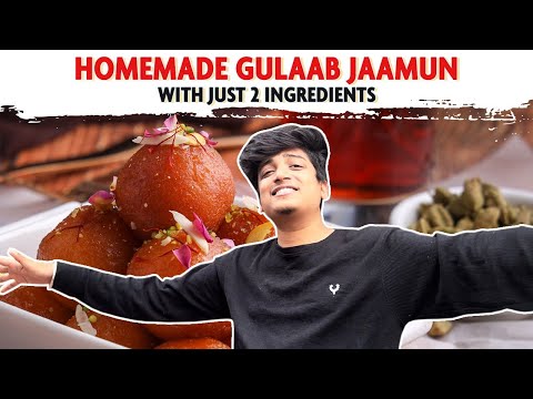 2-Ingredient Homemade Gulab Jamun Recipe - Quick and Easy Dessert | @KalpakVlog